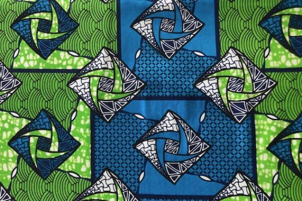 BLUE-MOSAIC Waxprint Stoff